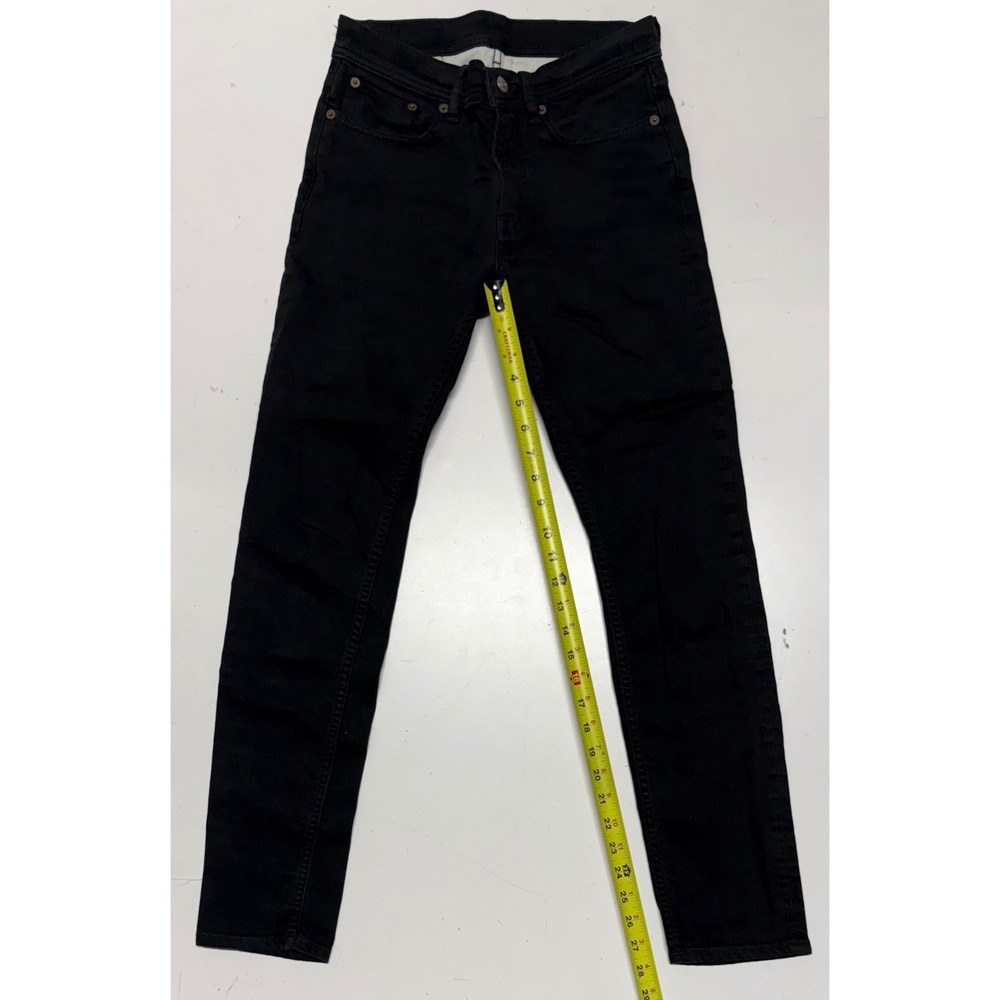 Acne Studios Womens Skinny Jeans Black Denim Size 28/30 Mid Rise Stretch Slim